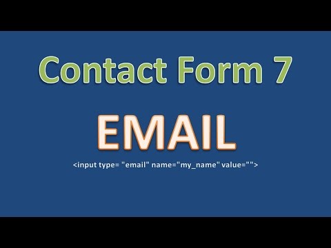 Видео: Поле email плагина Contact Form 7 - как настроить, какие параметры принимает