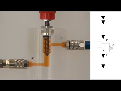 Видео: Клапан сброса давления (Предохранительный клапан. Переливной клапан) (pressure relief valve).
