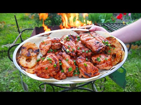 Видео: Хули Хули. Шашлык по-Гавайски.