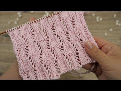 Видео: Красивый симметричный ажур – узор спицами 👌