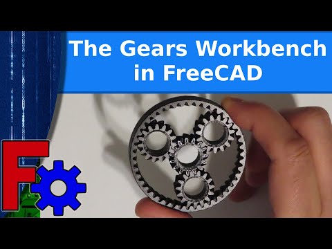 Видео: 3D-печать — обзор рабочего места FreeCAD Gears