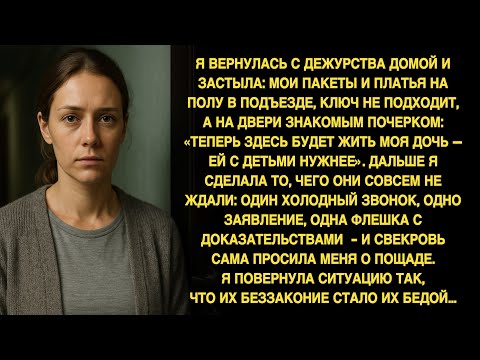 Видео: Вернулась домой — на двери другой замок и записка от свекрови «Здесь поселится моя дочь»...