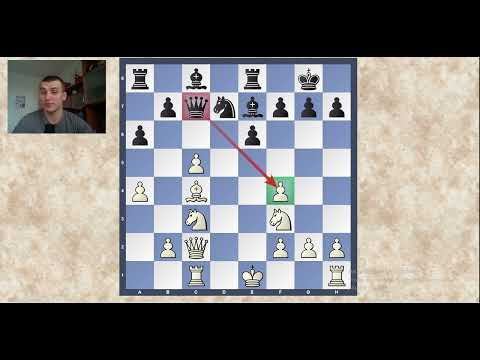 Видео: Ферзевый гамбит. Ортодоксальная защита. Красивая комбинация Алехина.