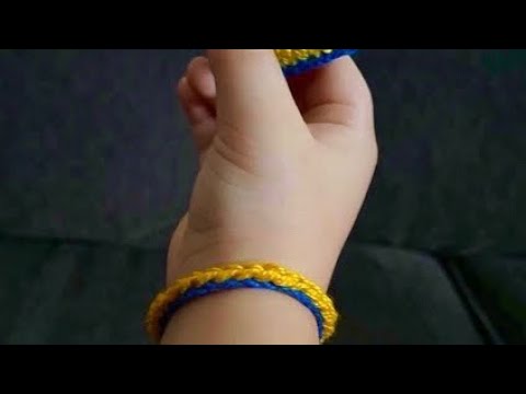 Видео: Браслет-оберіг гачком | Жовто-блакитний браслет-оберіг