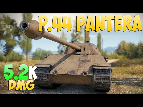 Видео: P.44 Pantera - 5 Kills 5.2K DMG - Наковырял! - Мир Танков