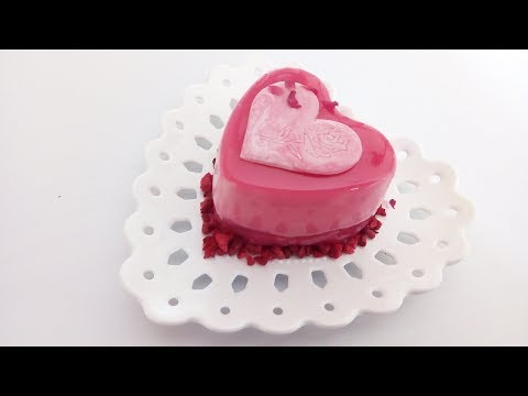 Видео: Роза-малина-личи. Муссовое пирожное на день святого Валентина./Rose-raspberry-litchi.