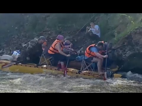 Видео: Река Тура. Лабиринты, порог Волчья Пасть, порог Лялинский. Средний Урал.