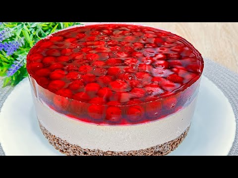 Видео: ВИШНЕВЫЙ ЧИЗКЕЙК. Чизкейк без выпечки с вишней. Простой рецепт! Торт с желе ягодами и творогом