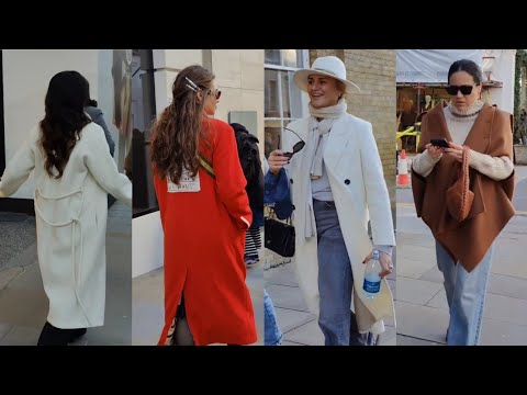 Видео: Красивая и элегантная зимняя уличная мода. Лондон. Новые тенденции зимней одежды 2024.