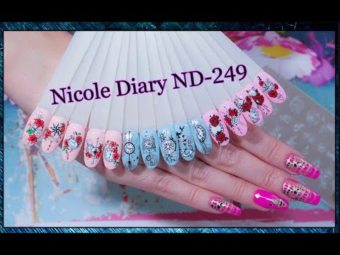 Видео: Обзор пластины Nicole Diary ND-249 / Реверсивный стемпинг / Компас на ногтях.