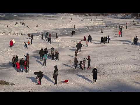 Видео: Балтийское море впервые за много лет замёрзло в Зеленоградске