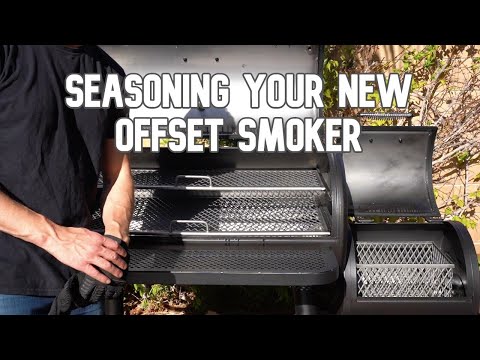 Видео: Подготовка вашей новой коптильни Offset | Chargriller Grand Champ XD Initial Burn