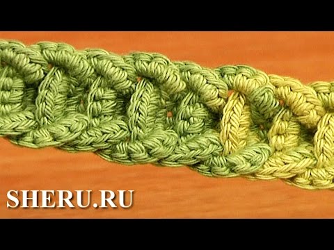 Видео: Crochet Wide Braided Cord  Урок 56 Широкий вязаный шнур