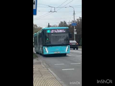 Видео: Информатор автобусного маршрута № 46 «ПРОСПЕКТ РЕЧИЦКИЙ-КЛАДЬИЩЕ РОНДОВСКОЕ» озвучка ап № 6