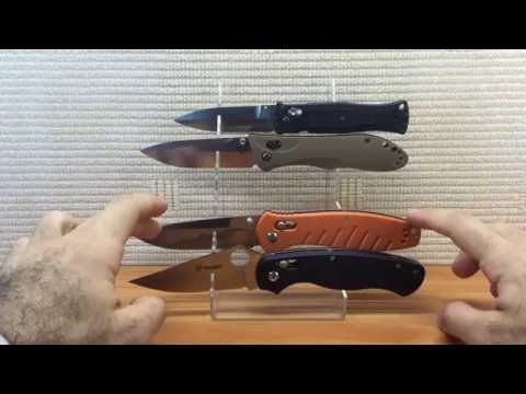 Видео: Axis Lock от Ganzo и от Benchmade