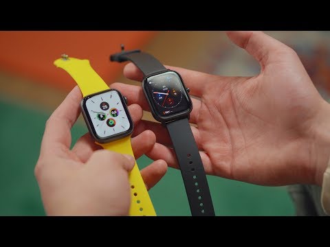 Видео: Xiaomi Amazfit GTS vs Apple Watch Series 5 — кто круче?