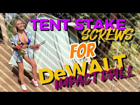 Видео: Винты для крепления палатки к ударной дрели DeWALT