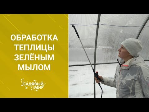 Видео: Чем помыть теплицу после сезона.   Обработка теплицы зелёным мылом