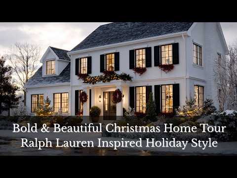 Видео: 🎄Смелый и красивый рождественский тур по домам | Праздничный стиль в стиле Ральфа Лорена