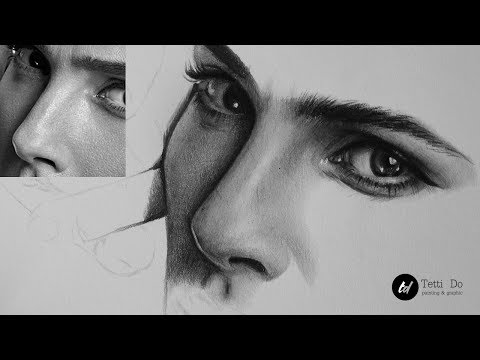 Видео: Рисуем нос в реальном времени. Как штриховать портрет