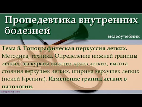 Видео: Тема 8.2. Топографическая перкуссия легких.