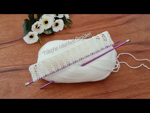 Видео: Элегантный кружевной узор для вязания жилета-свитера с шалью