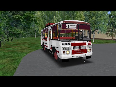 Видео: OMSI 2. Автобус ПАЗ 32054, ГБО, 2012 г.в.. Карта Новосибирск - маршрут 45.