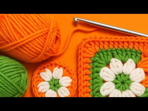 Видео: Вау! Забытый мотив "бабушкин квадрат"! Вязание крючком.