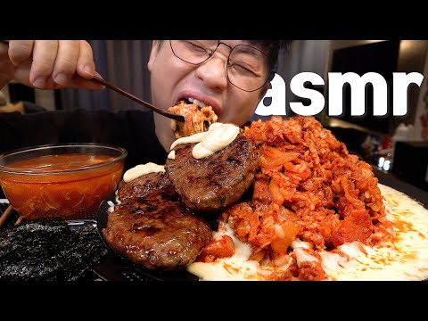 Видео: SUB_Это блюдо, сделанное непосредственно в мукбанге с кимчи с жаренным рисом с сыром. Мукбанг