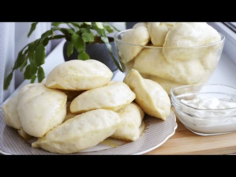 Видео: Пышные дрожжевые вареники на пару с капустой.🥰 Постное тесто | steamed yeast dumplings