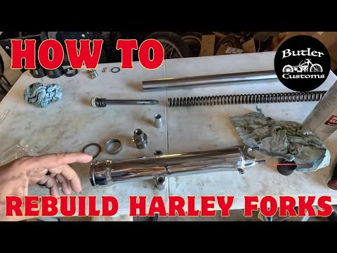 Видео: Как перебрать вилку Harley! Butler Customs