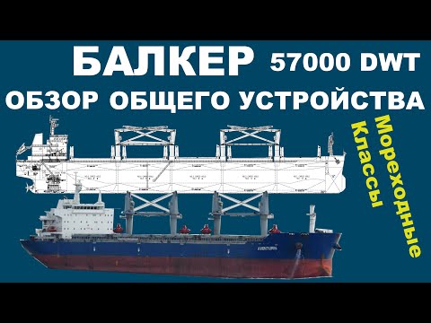 Видео: Обзор общего устройства - балкер 57000 DWT