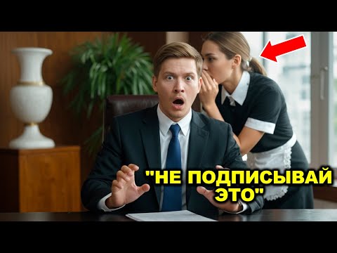 Видео: Уборщица прошептала миллионеру: "Не подписывай", и то, что он сделал, удивило всех