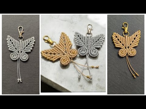 Видео: Macrame butterfly keychain DIY macrame Macrame tutorial #handmade #keychain #macrame #макраме #diy