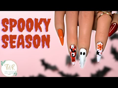 Видео: Жуткий маникюр на Хэллоуин 🎃 | Урок по маникюру с привидениями, тыквами и летучими мышами 2025 | ...