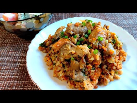 Видео: Гречка с мясом и грибами в мультиварке 🥘🥩🍄.
