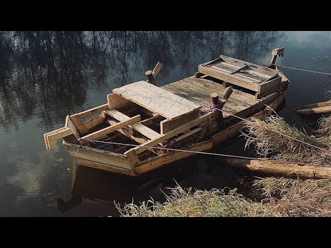 Видео: Плот из бани. Спуск на воду.