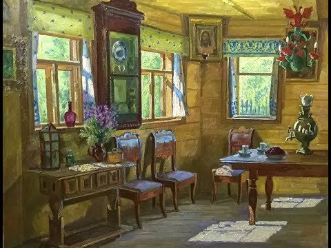 Видео: Художник Млада Финогенова. Лирические пейзажи и интерьеры русского дома.