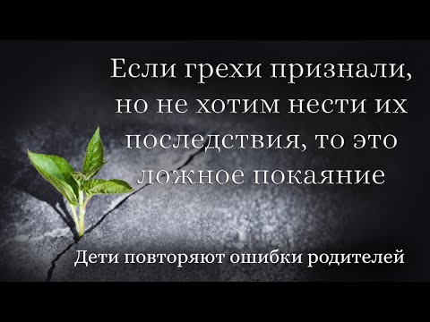 Видео: Если грехи признали, но не хотим нести их последствия, то это ложное покаяние