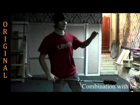 Видео: Фаер-шоу. Уроки Шест (Spin staff) стиль ORIGINAL - combination with hit