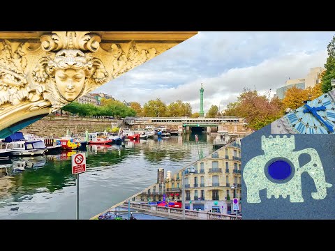 Видео: Париж Аустерлиц, Лионский вокзал, Площадь Бастилии, Бассейн Арсенала, Ботанический сад.