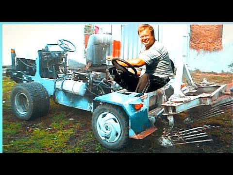 Видео: Самодельный трактор с мотором от Жигулей🚜Работа на картошке🥔