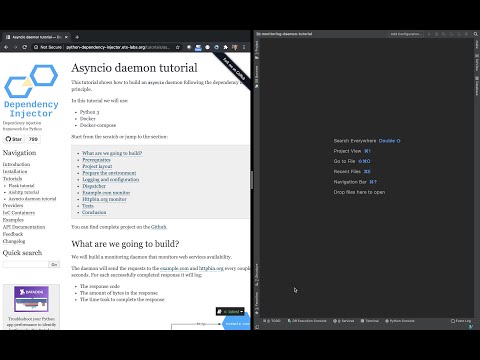 Видео: Мониторинг демон на Python/Asyncio  - руководство для начинающих / Dependency Injector