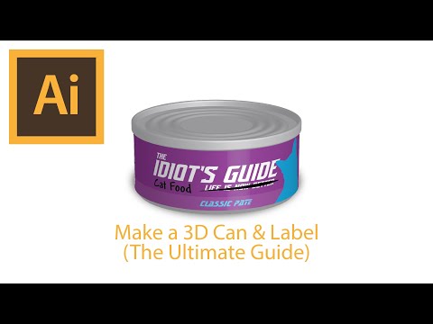 Видео: Создайте 3D-банку и оберточную этикетку | Adobe Illustrator