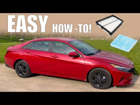 Видео: Воздушный фильтр и салонный фильтр HVAC Hyundai // Hyundai Elantra 2022 года