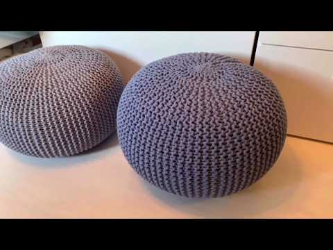 Видео: Обзор вязаных пуфов