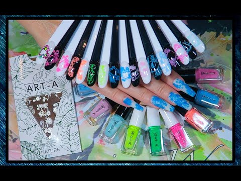 Видео: Неоновый Лак для Стемпинга ART-A / Шикарный лак! Валдберис / Пластина за 90р.