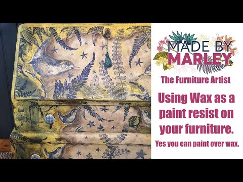 Видео: Использование воска в качестве краски для вашей мебели. Да, вы можете закрасить воск.