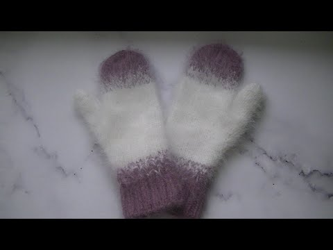 Видео: КРАСИВЫЕ ВАРЕЖКИ   ГРАДИЕНТОМ ИЗ ПРЯЖИ ПУХ НОРКИ. КОМПЛЕКТ  ШАПКА + ВАРЕЖКИ  СПИЦАМИ.