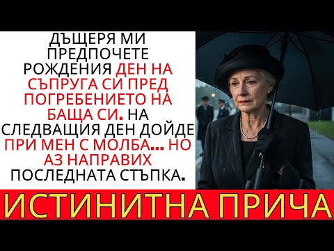 Видео: ДЪЩЕРЯ МИ ПРЕДПОЧЕТЕ РОЖДЕНИЯ ДЕН НА СЪПРУГА СИ ПРЕД ПОГРЕБЕНИЕТО НА БАЩА СИ, А СЕГА ДОЙДЕ ПРИ МЕ...